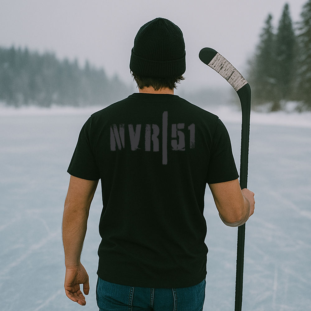 Canadian Maple Leaf + Never 51 | Subtle Grey on Black & White | Unisex Fit