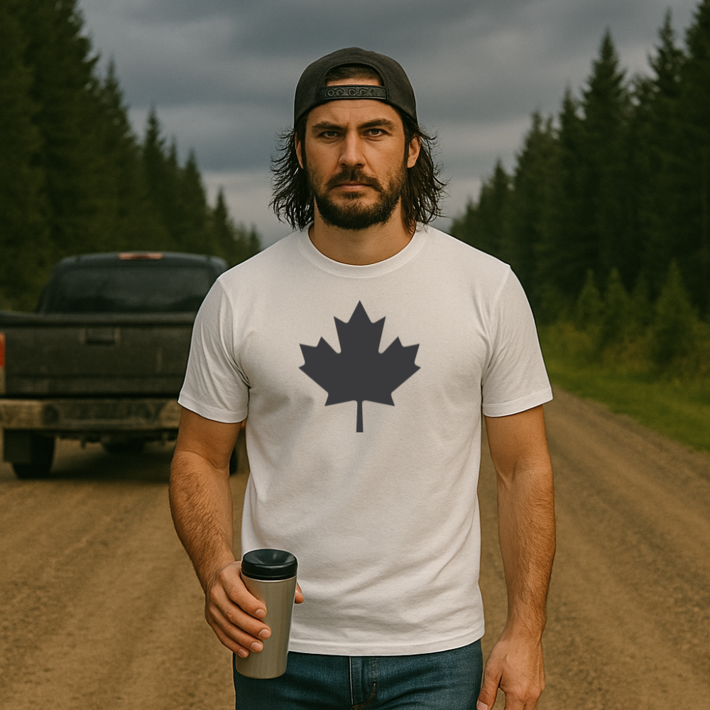 Canadian Maple Leaf + Never 51 | Subtle Grey on Black & White | Unisex Fit