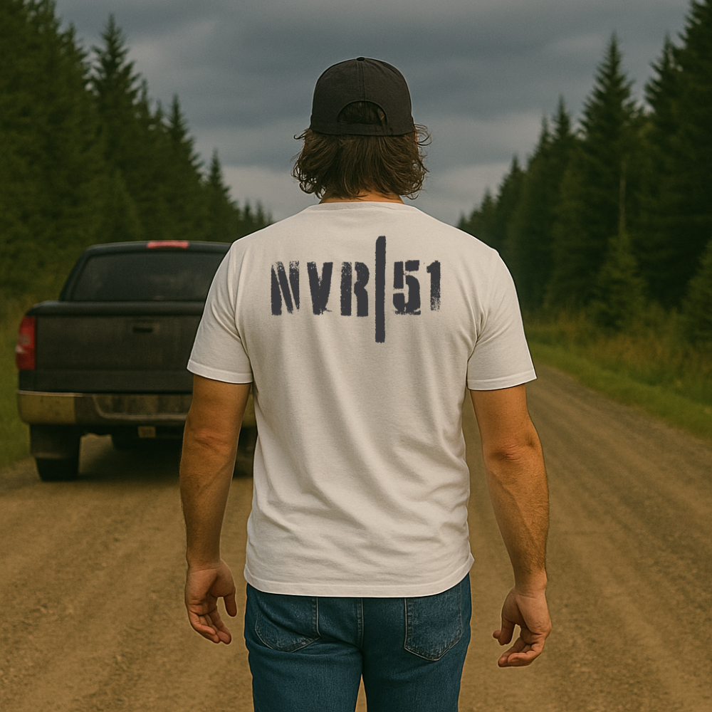 Canadian Maple Leaf + Never 51 | Subtle Grey on Black & White | Unisex Fit