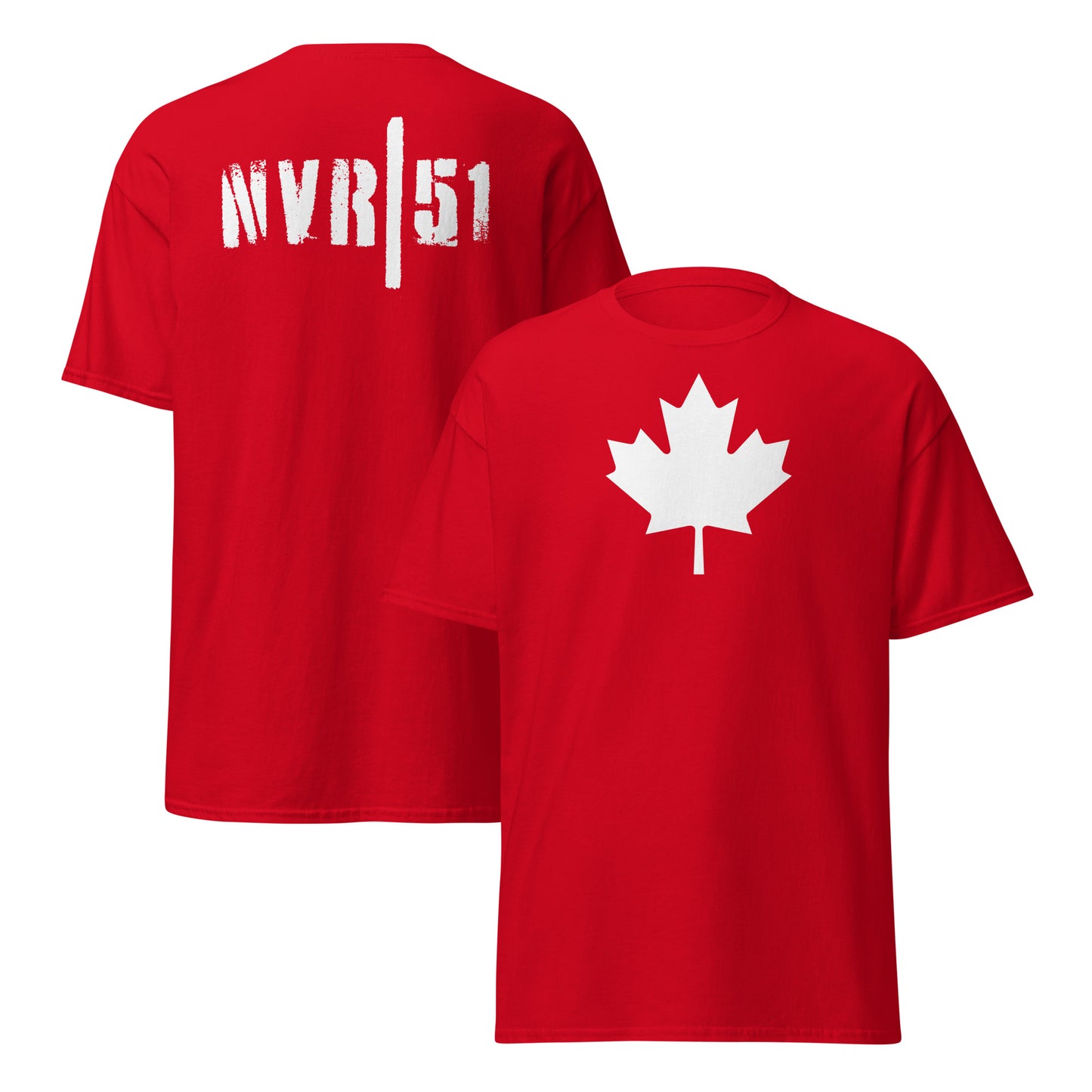 Canadian Maple Leaf + Never 51 | High Contrast Statement | Unisex Fit